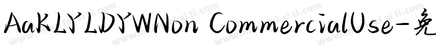 AaKLYLDYWNon CommercialUse字体转换